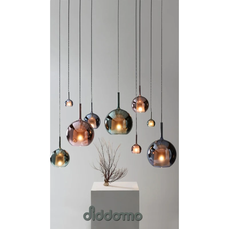 Penta - Glo Mini Lampada a Sospensione - Oro Rosa Specchiato
