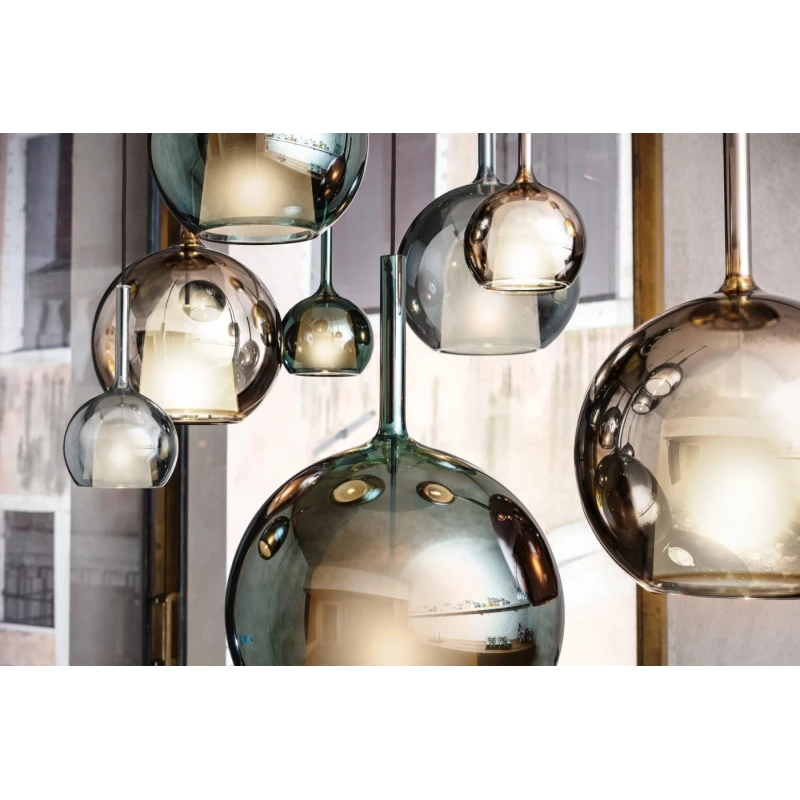 Penta - Glo Lampada a Sospensione - Bronzo Specchiato