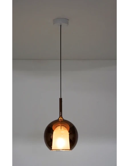 Penta - Glo Lampada a Sospensione - Bronzo Specchiato