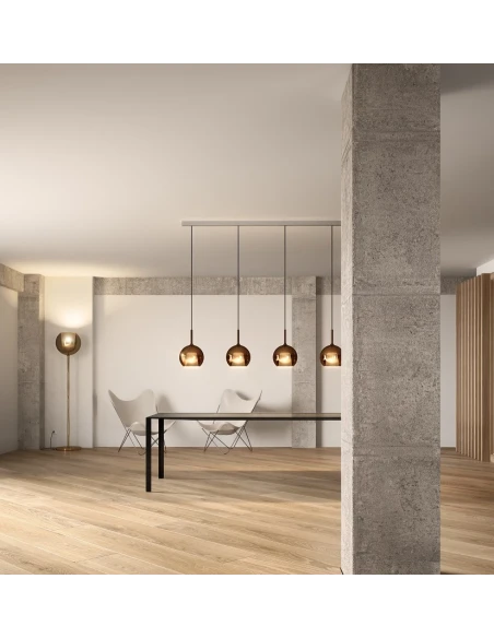 Penta - Glo Pendant Lamp - Mirrored Gold