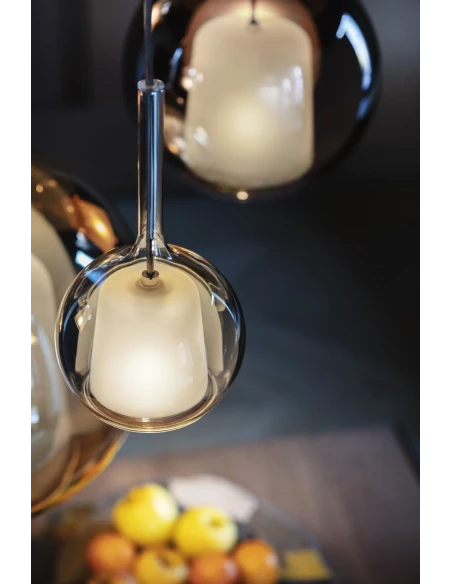 Penta - Glo Pendant Lamp - Mirrored Silver