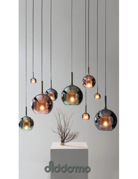 Penta - Glo Lampada a Sospensione - Argento Specchiato