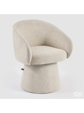 EDG - Poltrona Girevole Rest - Beige Naturale