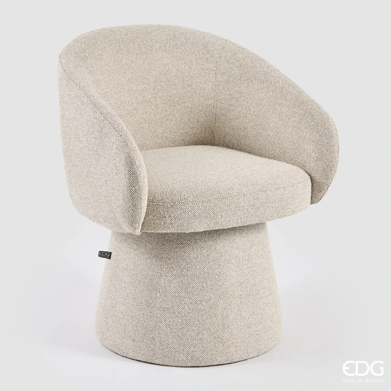 EDG - Poltrona Girevole Rest - Beige Naturale