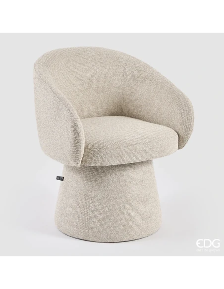EDG - Poltrona Girevole Rest - Beige Naturale