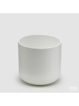 EDG - Vaso Cachepot Classic - Ceramica Bianca