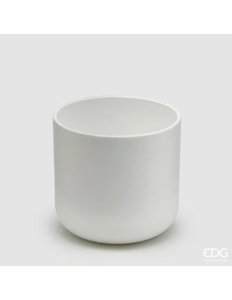 EDG - Vaso Cachepot Classic - Ceramica Bianca