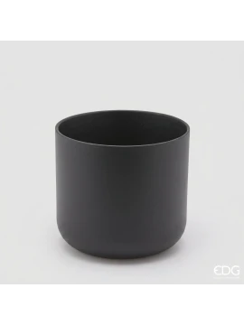 EDG - Vaso Cachepot Classic - Ceramica Nera