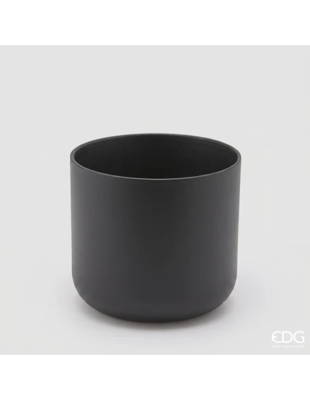 EDG - Vaso Cachepot Classic - Ceramica Nera