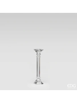 EDG - Crystal Column Candle Holder - Transparent