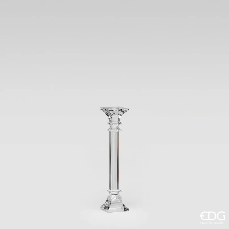 EDG - Portacandela Crystal Colonna - Trasparente
