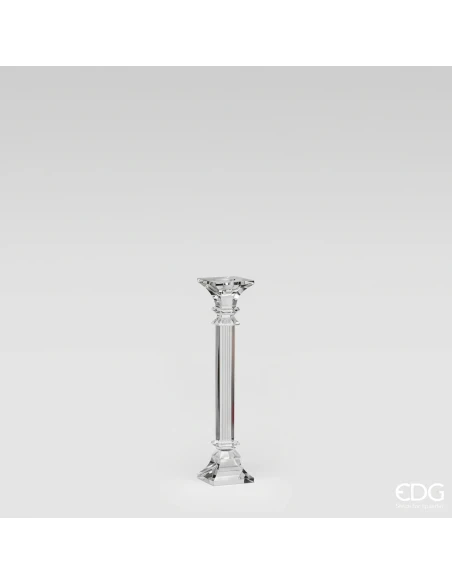 EDG - Portacandela Crystal Colonna - Trasparente
