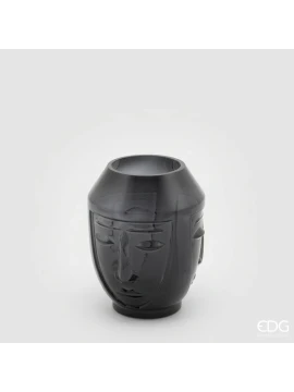 EDG - Vaso Faccia - Vetro Nero