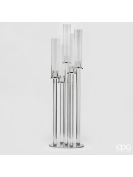 EDG - Portacandela Crystal Trasparente - H 100 cm