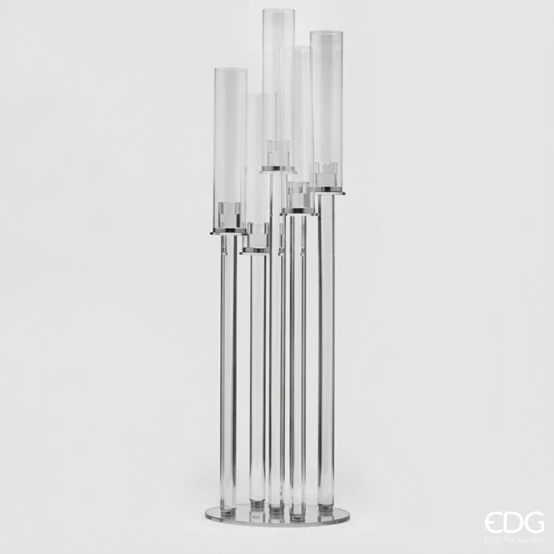 EDG - Portacandela Crystal Trasparente - H 100 cm