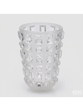 EDG - Gem Vase - White Glass