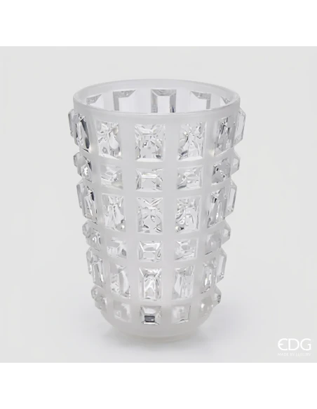 EDG - Gem Vase - White Glass