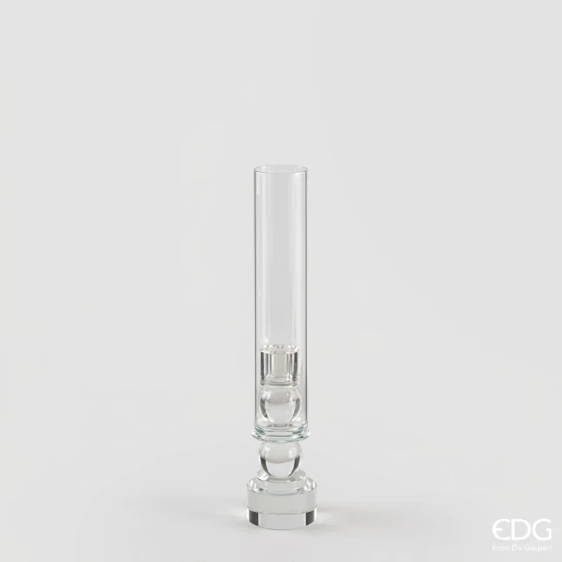 EDG - Portacandela Crystal con Stelo - Trasparente