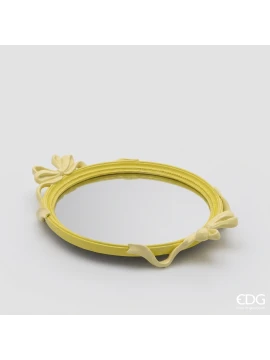 EDG - Vassoio Decorativo Ovale con Fiocchi - Giallo