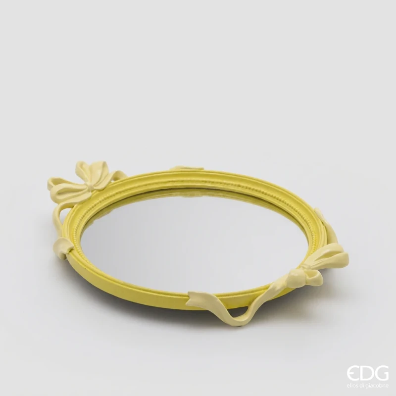 EDG - Vassoio Decorativo Ovale con Fiocchi - Giallo