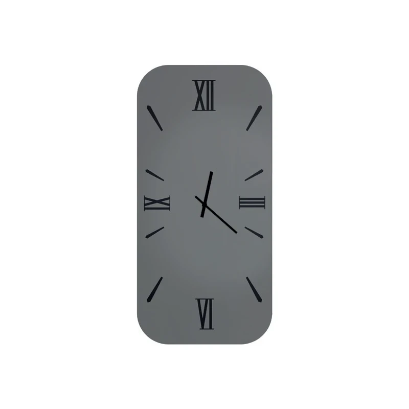 Ceart - Orologio da Parete a Specchio Iris Vertical - Nero / Nero Fumè