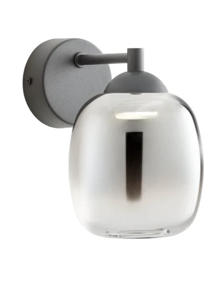 Redo Group - Khadi Wall Lamp - Matte Black / Smoked Shade