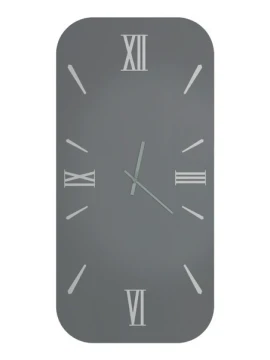 Ceart - Orologio da Parete a Specchio Iris Vertical - Argento / Nero Fumè