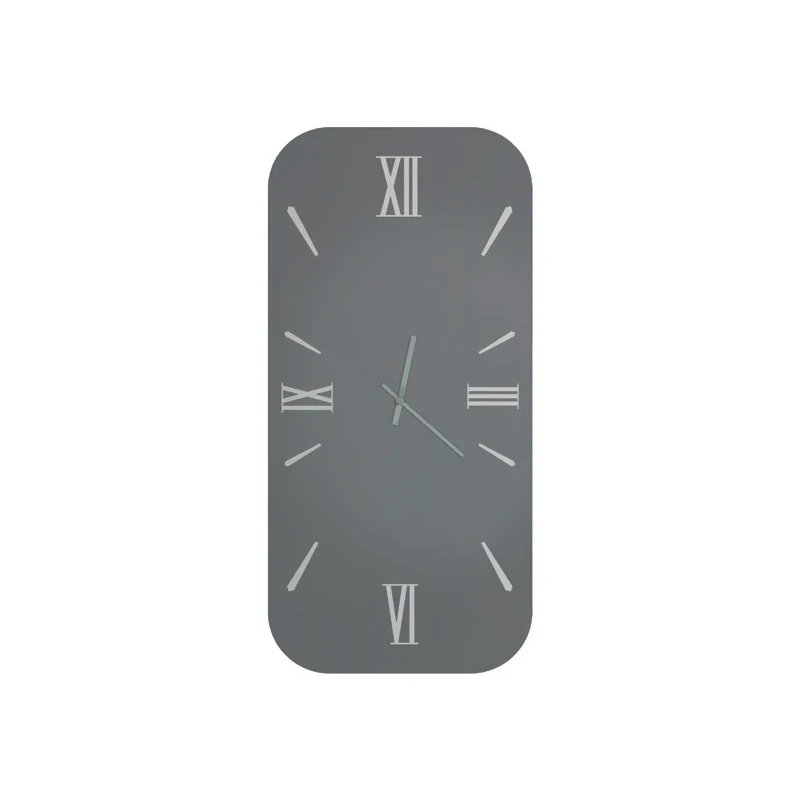 Ceart - Orologio da Parete a Specchio Iris Vertical - Argento / Nero Fumè