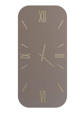 Ceart - Iris Vertical Mirror Wall Clock - Gold / Copper