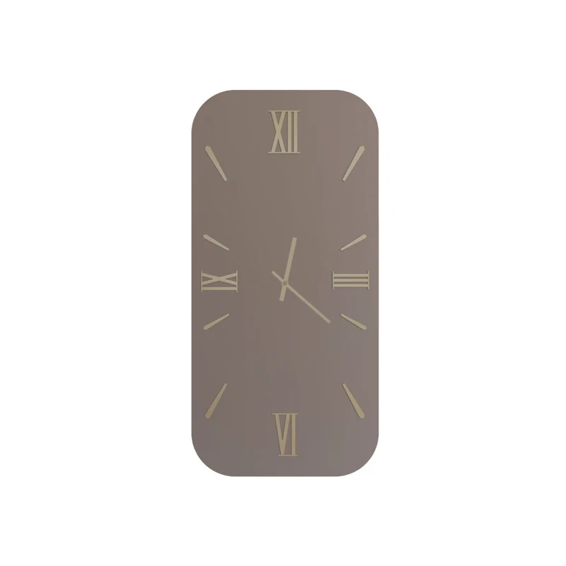 Ceart - Iris Vertical Mirror Wall Clock - Gold / Copper