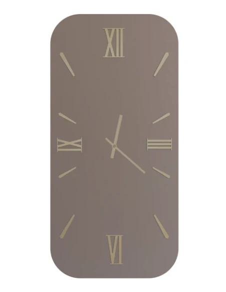 Ceart - Iris Vertical Mirror Wall Clock - Gold / Copper