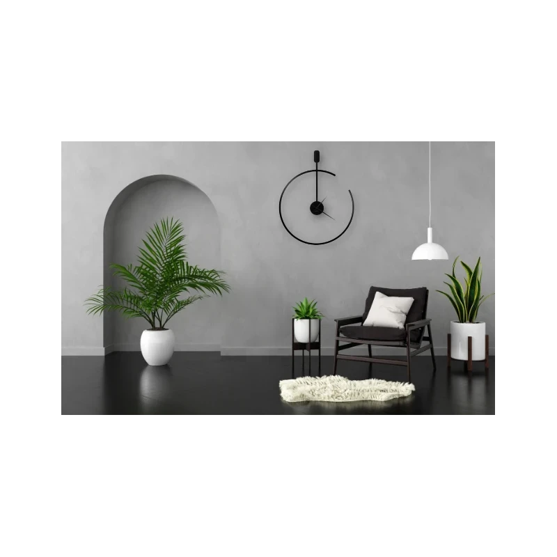 Ceart - Line Wall Clock - Pastel Black
