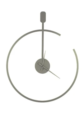 Ceart - Line Wall Clock - Pastel Dove Grey