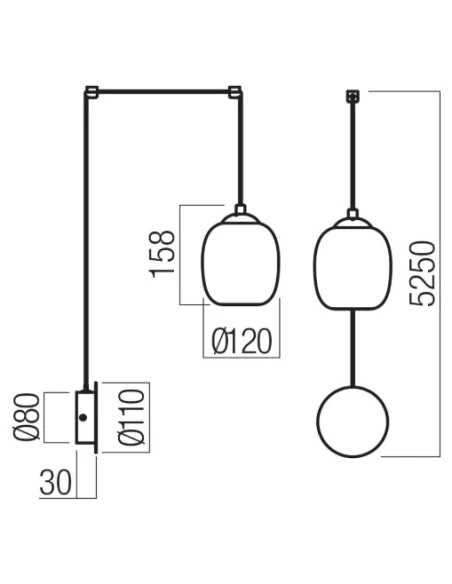 Redo Group - Khadi Wall / Ceiling Lamp - Matte Black / Smoked Shade