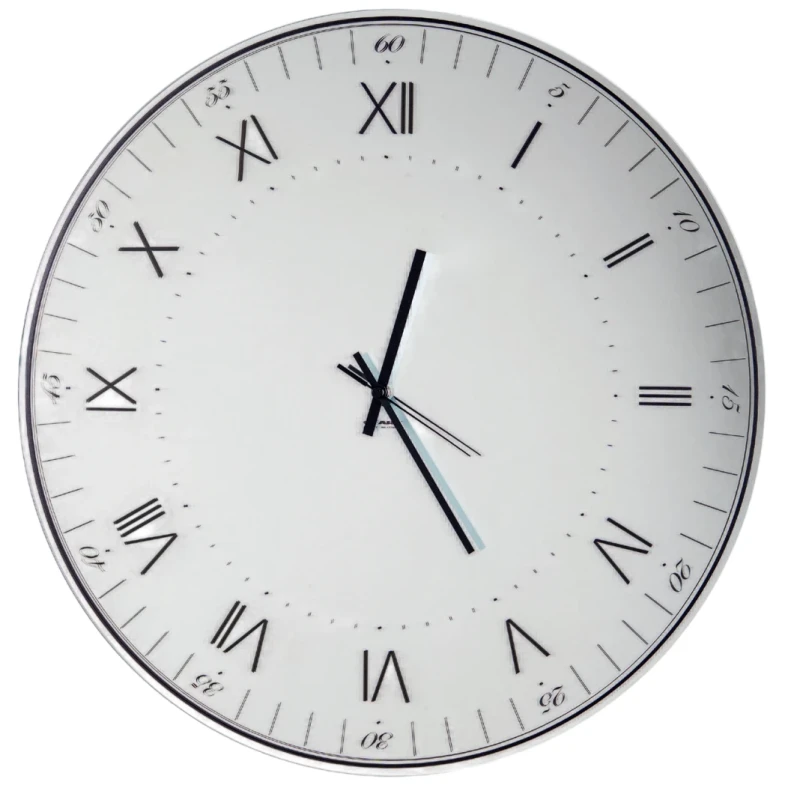Ceart - Chrono Wall Clock - Silver Mirrored Glass