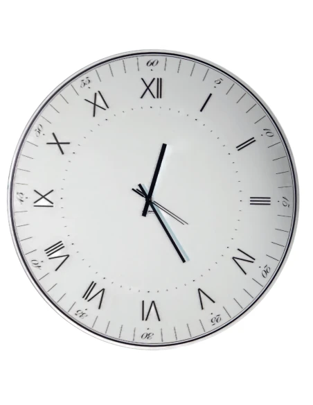 Ceart - Chrono Wall Clock - Silver Mirrored Glass