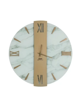 Ceart - Vega Wall Clock - White Marble Effect