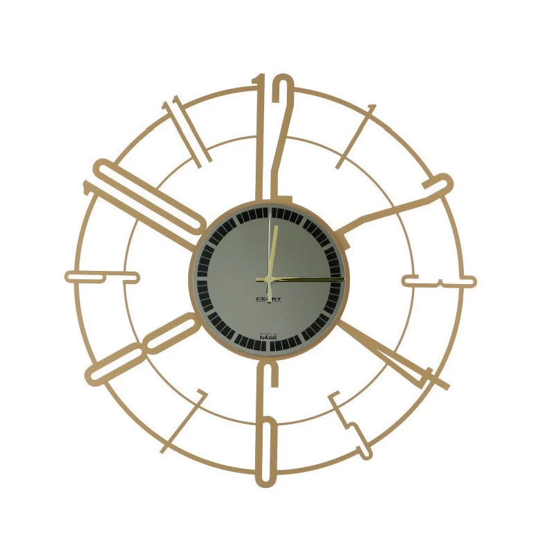 Ceart - Pinwheel Wall Clock - Metallic Gold