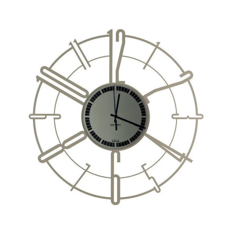 Ceart - Pinwheel Wall Clock - Pastel Dove Grey