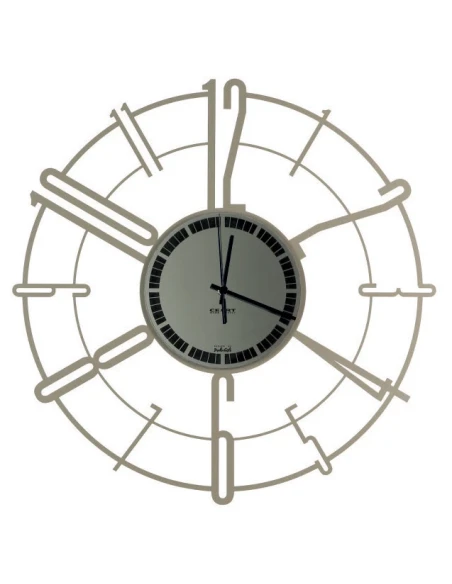 Ceart - Pinwheel Wall Clock - Pastel Dove Grey