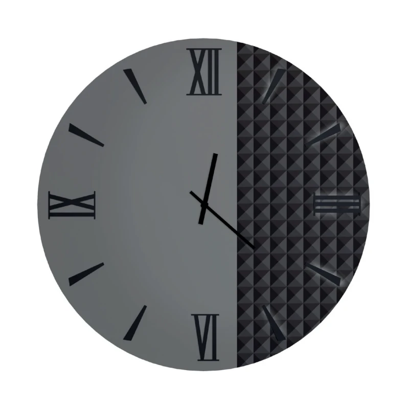 Ceart - Orologio da Parete a Specchio Eclisse - Nero Fumè