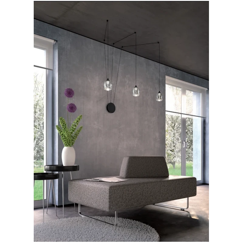 Redo Group - Khadi Wall / Ceiling Lamp - Matte Black / Smoked Shade