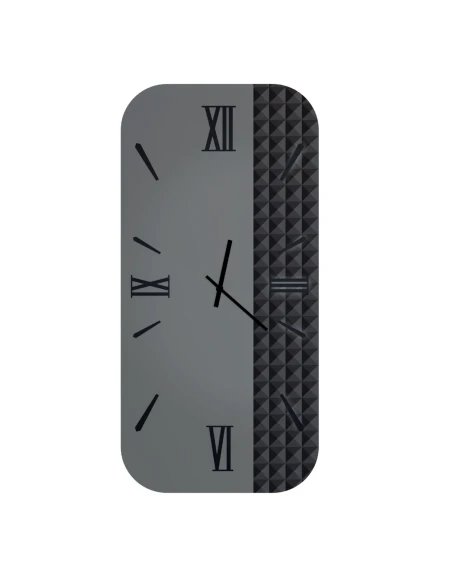 Ceart - Orologio da Parete a Specchio Eclisse Vertical - Nero Fumè