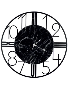 Ceart - Orologio da Parete Astro - Nero Pastello / Vetro Marmorizzato Nero