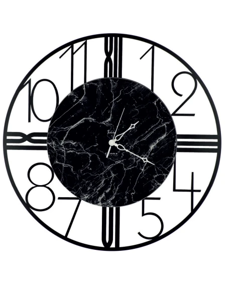 Ceart - Orologio da Parete Astro - Nero Pastello / Vetro Marmorizzato Nero