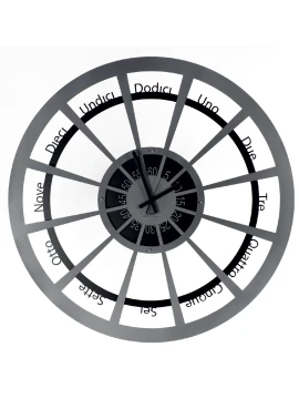 Ceart - Orologio da Parete Magistrale Big - Grigio Marmo / Nero