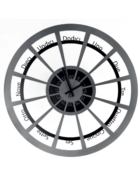Ceart - Orologio da Parete Magistrale Big - Grigio Marmo / Nero