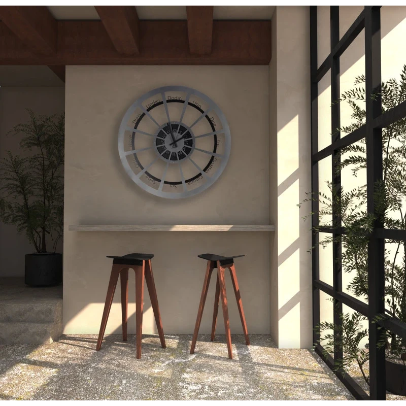 Ceart - Magistrale Big Wall Clock - White / Pastel Dove Grey