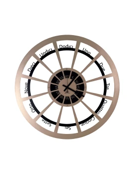 Ceart - Orologio da Parete Magistrale Big - Oro Metallizzato / Nero