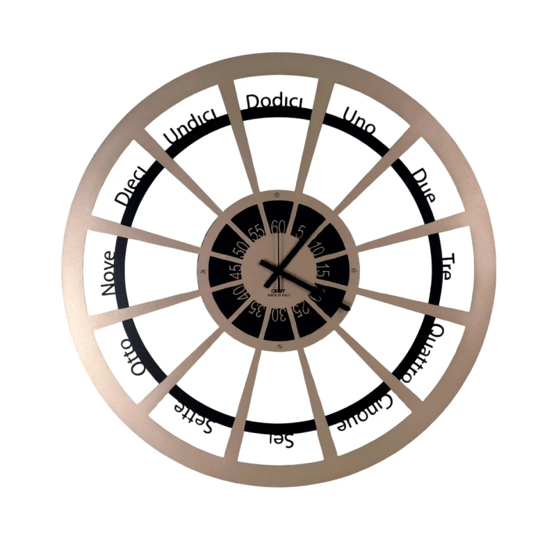 Ceart - Magistrale Big Wall Clock - Metallic Gold / Black